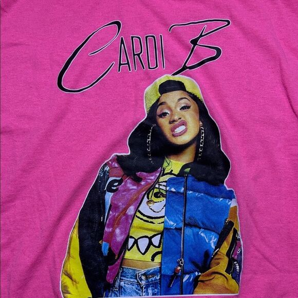 Delta Hot Pink Crew Neck Cardi B Tee - Picture 4 of 5